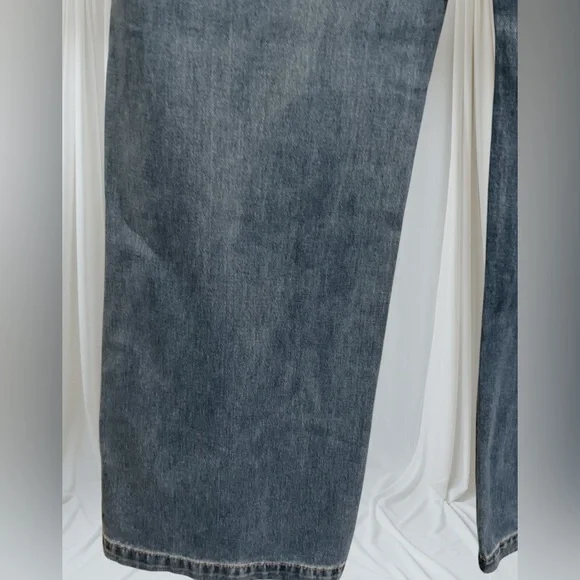 Von Dutch Wide Leg Dark Blue Denim Logo Patch Jeans RARE!! New with tags!! - Picture 9 of 10